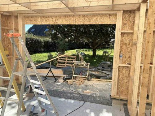 extension ossature et bardage bois Brière 44 OCEAM