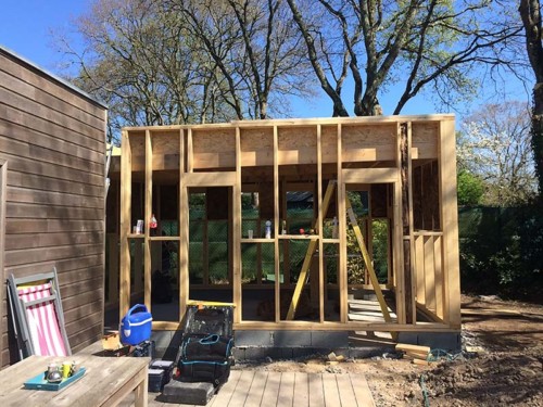 extension ossature et bardage bois guérande 44 OCEAM