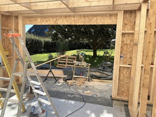 extension ossature et bardage bois Brière 44 OCEAM