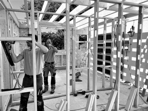 extension ossature et bardage bois Brière 44 OCEAM