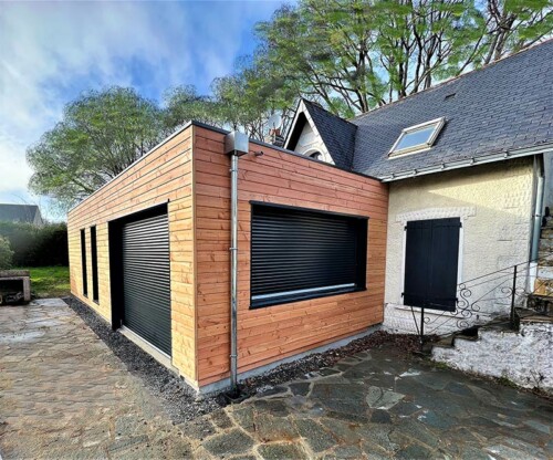 extension ossature et bardage bois Brière 44 OCEAM