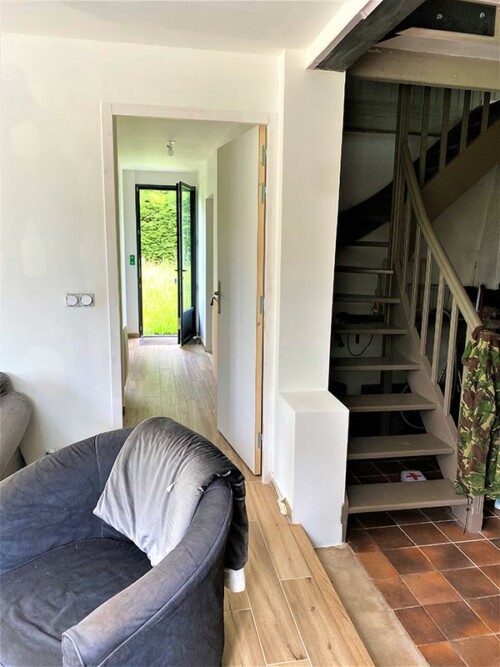 Extension ossature et bardage bois Brière OCEAM peinture revêtement de sol